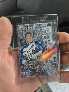 2023 Marvel Flair Punisher Sketch By Ray Racho - Picture 1 of 2