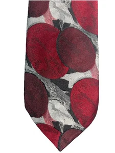 PIERRE CARDIN | Paris Paisley Seidenkrawatte. Großbritannien. Schwarz Rosa Grau - Bild 1 von 9