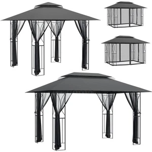 Luxus Pavillon 3x3m 3x4m Seitenwänden Gartenpavillon Partyzelt Gartenzelt Gazebo - Bild 1 von 19