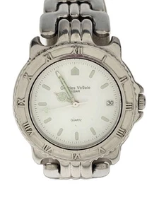 Orologio Charles Vogele analogico acciaio inossidabile bianco argento - Foto 1 di 5