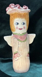 "Vintage Susan Paley Ganz Bella Casa Grace Rose rosa Engel Vase 12"" x 5""" - Bild 1 von 6