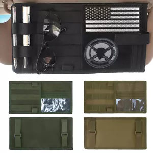 Tactical MOLLE Vehicle Visor EDC Tool Pouch Car Sun Visor Organizer Storage Bag - Picture 1 of 13
