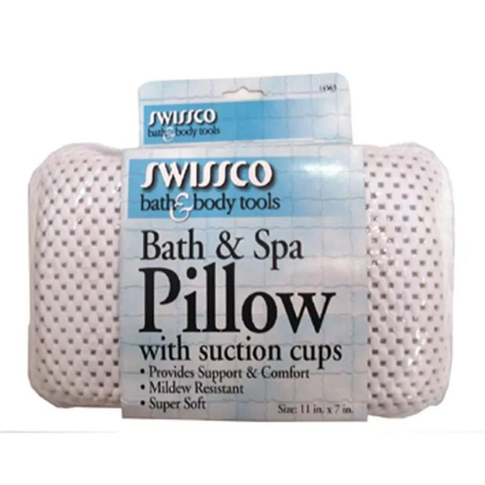 NEW SPA / BATHTUB WHITE FOAM BATH PILLOW 11L x 7W 8 SUCTION CUPS FACTORY SEALED - Image 1 of 1