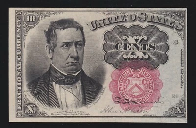 US 10c Fractional Currency Note 5th Issue Position G-23 FR 1266 Ch CU - Image 1 of 2