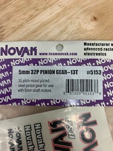 Novak 5MM 32P Pinion Gear - 13T & Decals - Picture 1 of 3