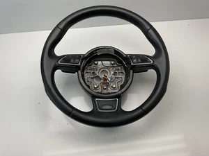 2012-2017 AUDI A6 A7 C7 Steering Wheel 4G0 419 091 T Black w/Paddles Heated OEM - Foto 1 di 12