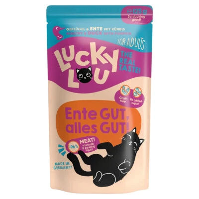 Lucky Lou Lifestage Adult Geflügel + Ente 125 g, Katzenfutter, NEU - Bild 1 von 3