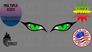 Green Reptile Eyes 1 SET RC Vinyl Decal Graphic Side by Side Graphic Sticker 2pc - Picture 1 of 11
