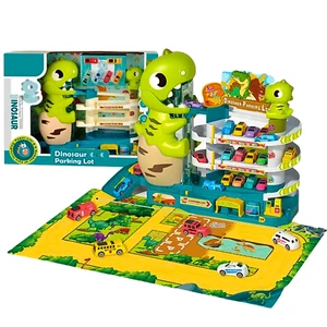 Dinosaurier Parkplatz Parkhaus mit 6 autos spielzeug kinder Garage Spielmatte - Bild 1 von 7