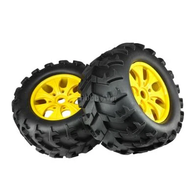 1/8 scale RC Truck Wheels Complete 2pcs Hex 17mm Diameter 150mm Width 80mm - Image 1 of 4