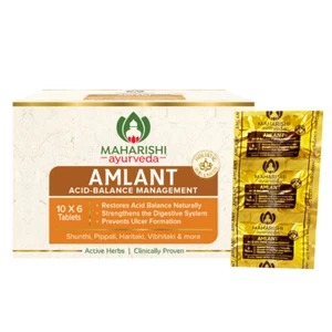 1 Strip x 6 Tabs Maharishi Ayurveda AMLANT Tablets Relief from Acidity Free Ship - Bild 1 von 5