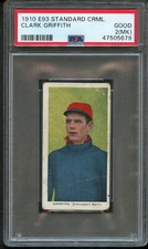 1910 E93 Standard Caramel Clark Griffith PSA 2mk