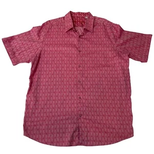 Robert Graham Hemd Herren 2XLT Rosa Geometrisches Muster Button Down Kurzarm - Bild 1 von 10