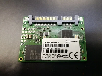 SATA Transcend 2 GB SSD Karte Half-Slim 1,8" Festplatte SATA2 TS2GSSD25H-S  - Bild 1 von 3