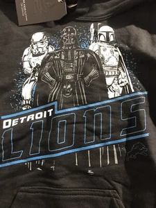 Detroit Lions Star Wars Empire Hoodie schwarz Größe Small Junk Food Kleidung NEU - Bild 1 von 6