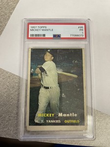 1957 topps Mickey mantle psa 1💥💥💥