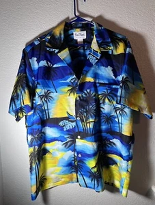 Vintage MADE IN HAWAII Kai Nani Tropical Sunset Polyester Aloha Hemd Größe 2XL - Bild 1 von 5