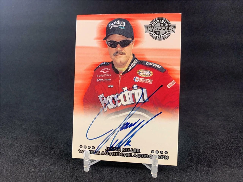 2001 WHEELS NASCAR RACING JASON KELLER AUTOGRAPH AUTO - Image 1 of 1