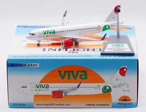 Avión a reacción fundido modelo XA-VIH VivaAerobus Airbus A320-200 INFLIGHT 1:200 - Imagen 1 de 14