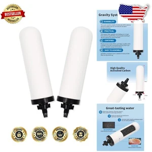 2 Pack 7-Inch Ceramic Water Filters with Activated Carbon - Fresh Water Solution - Picture 1 of 9