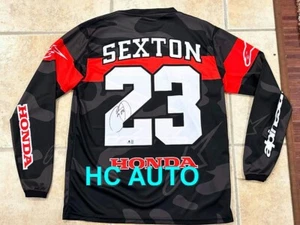 CHASE SEXTON Signed #23 CUSTOM BLACK/RED HONDA JERSEY - GLOBAL AUTHENTICS COA - Picture 1 of 4