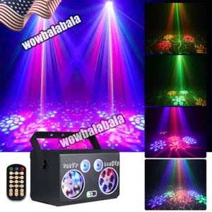 LED RGB Stage Light DMX Laser Projector DJ Disco Show Party Lighting W/Remote US - Picture 1 of 13