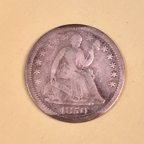 1850 Seated Half Dime - High Quality Scans #C518 Cover