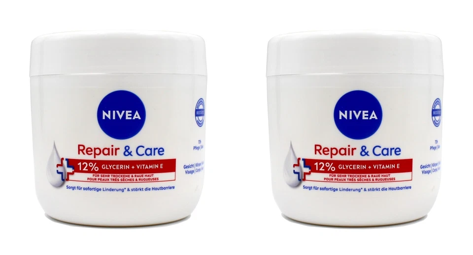 Nivea Repair & Care 12% Glycerin + Vitamin E Creme , 2x400ml EAN4006000038896 - Bild 1 von 1