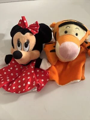 Muñeco de mano Mattel Minnie Mouse 1993 vintage peluche juguete y tigre Foto 1 de 4