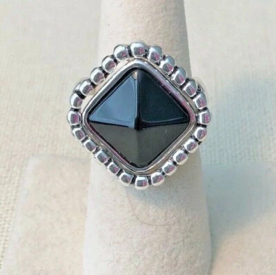 Anillo Premier Designs Joyería Cool Concept Talla 9 Negro/Púrpura Doble Cara Plata  Foto 1 de 2