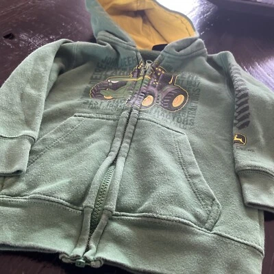 Sudadera con capucha y cremallera completa John Deere para niños talla 4t Foto 1 de 2