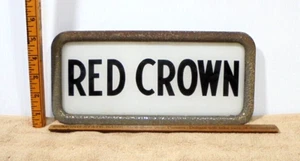 Original Red Crown Zapfsäule Glaseinsatz & Metallrahmen. Versand kostenlos - Bild 1 von 4