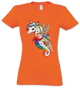 Unifairyhorse Damen T-Shirt Unicorn Horses Fun Rainbow Tattoo Rockabilly Fairies - Picture 1 of 1