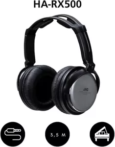 UK JVC HA RX500 E Full Size Headphone Black High Quality Full Size Headphones - Picture 1 of 6