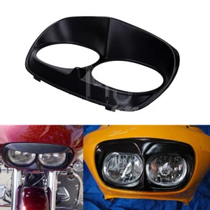 Matt Black Headlight Bezel Scowl Outer Fairing Cover For Road Glide Custom 98-13 - Picture 1 of 7