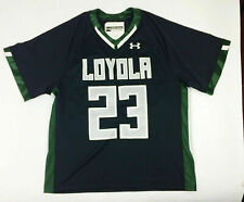 New Under Armour Loyola Chicago Ramblers Lacrosse Jersey Men's L Black UL005JM