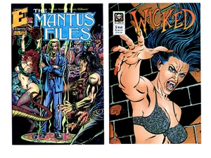 THE MANTUS FILES #1 1991 + WICKED #3 1995 HORROR COMICS LOT #1 (2) NM - Bild 1 von 2