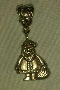 Holiday Collection Jolly Old Saint Nick Santa charm bracelet / necklace Christma - Picture 1 of 2