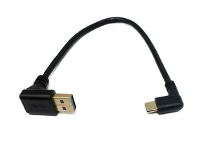 SYSTEM-S USB 3.1 Cable 25 CM Type C Plug To 3.0 Type a Plug Up Angled Angle - Picture 1 of 4