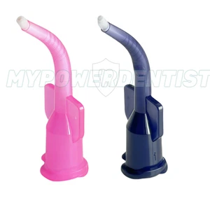Tornillo dental puntas de cepillo jeringa entrega forro aplicador puntas de cepillo rosa/azul - Imagen 1 de 9