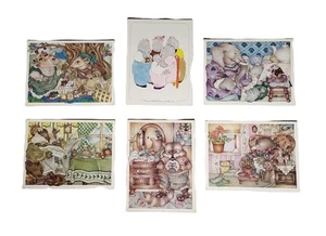 Michel & Co. LOT 7 Greeting Cards Fuzzy Wuzzy Mixed Messages NO ENVELOPES Vntg - Picture 1 of 3