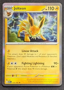 Jolteon - 135/165 - Scarlet & Violet 151 - Pokémon TCG - Picture 1 of 2