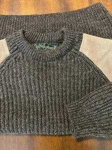 Woolyback Made In England Schurwolle Wildleder schwerer Pullover Herren Large Fisherman  - Bild 1 von 5