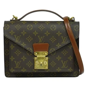 Louis Vuitton Monceau 26 M51187 Monogram Canvas 2way Shoulder Handbag Brown - Picture 1 of 15