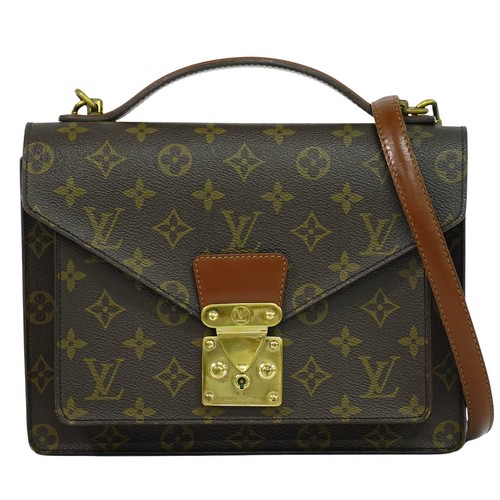 LOUIS VUITTON（LV） Borsa a mano Louis Vuitton Monceau 26 M51187 Monogram Tela 2 vie a tracolla marrone