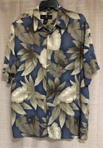 EUC Men’s Consensus Button Up Buttoned Pocket Tropical Leaf S/S HawaiianShirt L - Picture 1 of 5