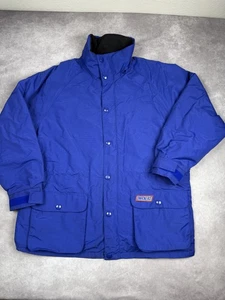Giacca Snickers vintage uomo XL blu nylon foderato pile promo lavoro anni 90 Mars - Foto 1 di 23