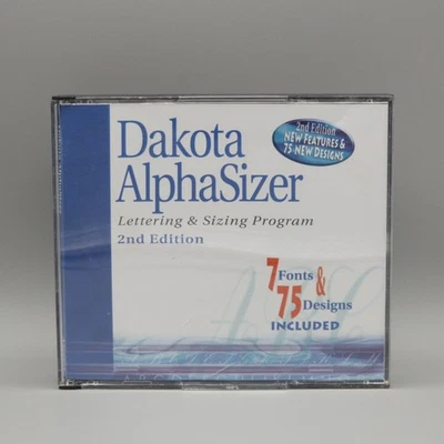 Dakota AlphaSizer 2nd Edition 2001 Embroidery Lettering Sizing Software CD Full - Image 1 of 4