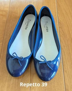 Zapatos de lluvia planos de ballet Repetto Cendrillon Adrb - azules - talla 39 exc. Estado. JAPÓN - Imagen 1 de 4