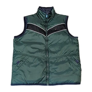 Vintage Tommy Hilfiger Reversible Puffer Vest Men's Size Medium Outdoors Y2K - Picture 1 of 8